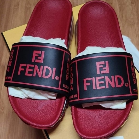 fendi slides pink